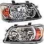 Evan-Fischer Headlight Set Compatible with 2004-2006 Toyota Highlander Left Driver and Right Passenger Side Halogen