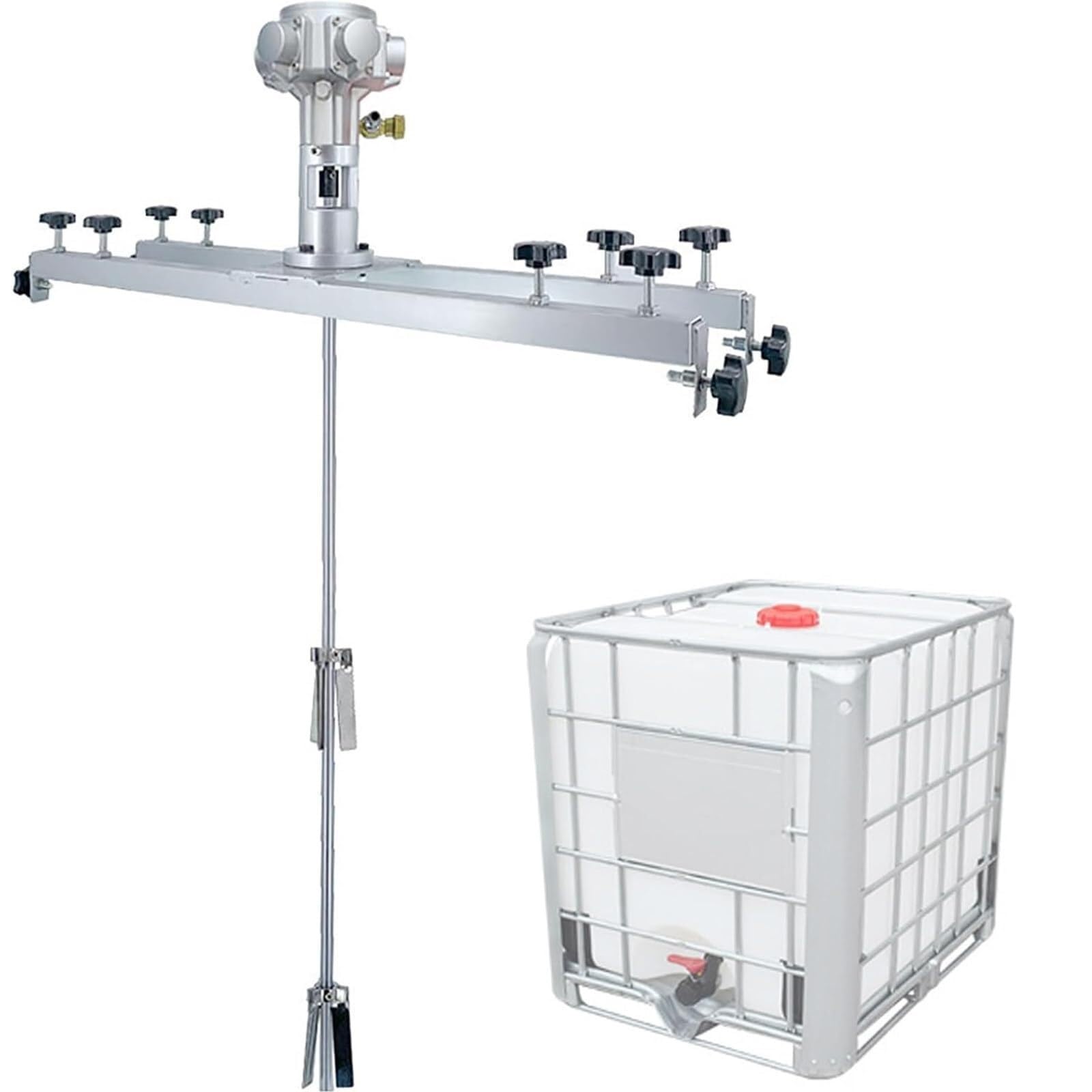 Jypiinfs One Color Pneumatic Agitator Clamp Mount Tank Barrel Drum Mixer, Ibc Air Agitator, Paint Stirring Machine Mixing Capacity 1000L, Cement Mixer Mortar Plaster Paint Fodder Stirring Tool(H005)
