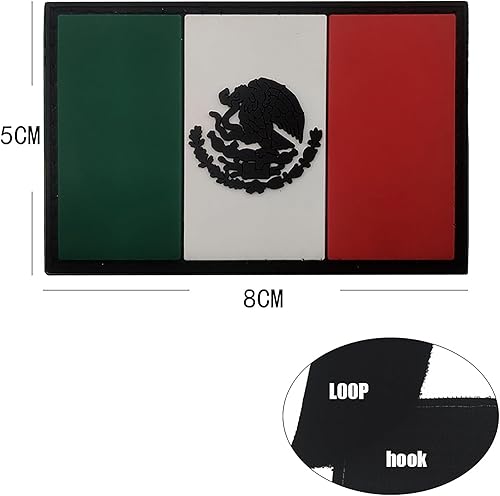 Miniatura 2 de Apliques de goma del PVC de la moral de la bandera de México, insignias del emblema de la bandera mexicana