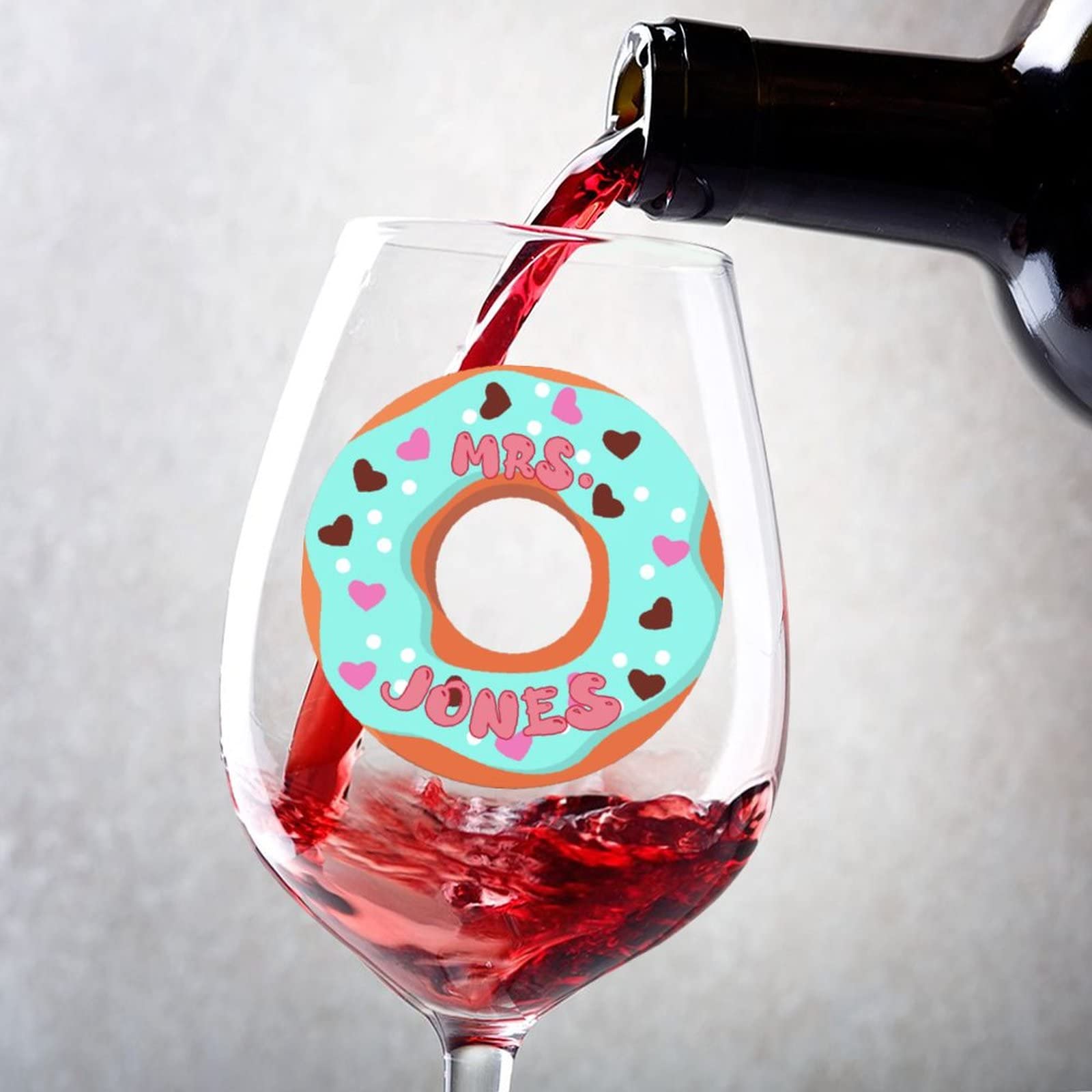 Verre à vin personnalisé et amusant : lot de 2 verres de Noël 500 ml