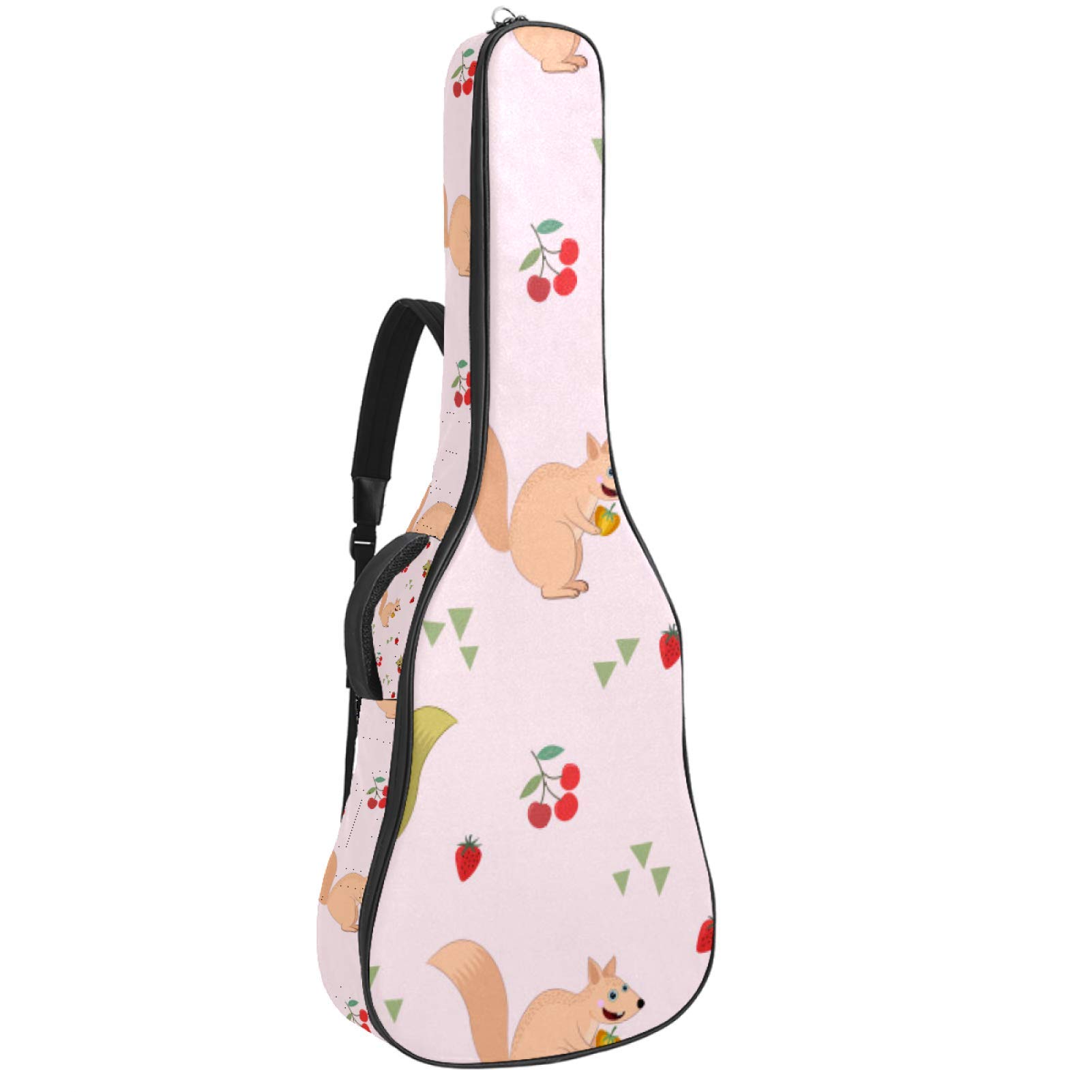Gitarrentasche mit Reißverschluss, wasserdicht, weich, für Bassgitarre, Akustik- und klassische Folk-Gitarre, Squirel Fruit