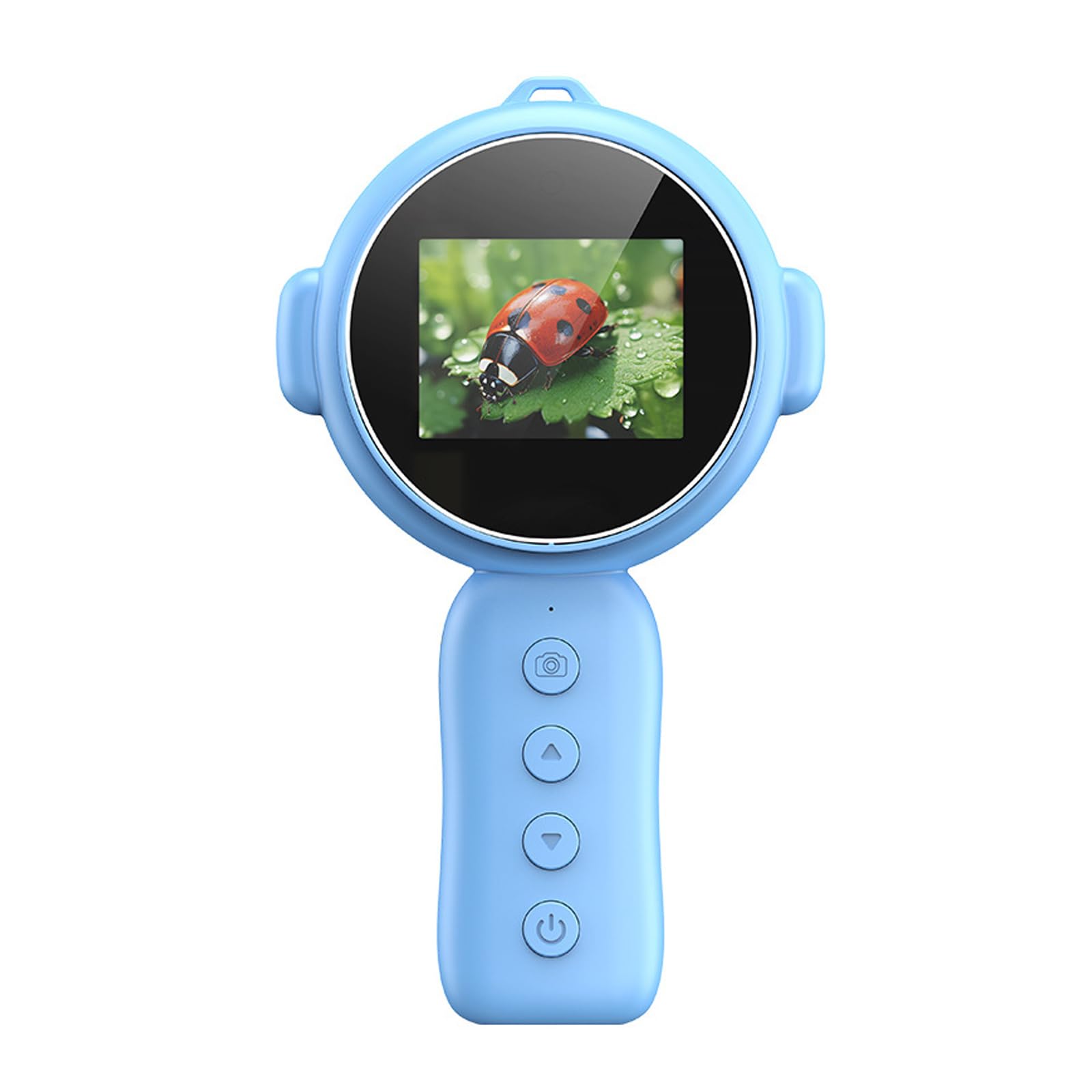 Kaeltsyn Blue 500X Magnification Microscope Handheld Magnifier Glass Educational Science Toy Pocket Microscopes For Kids Digital