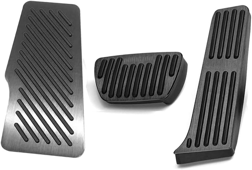 XITER 3PCS No Drill Anti-Slip Aluminum Gas Brake Pedal Cover Foot Pedal Pads Rest Pedal Cover kit For Toyota Camry 2018-2024 (BLACK)