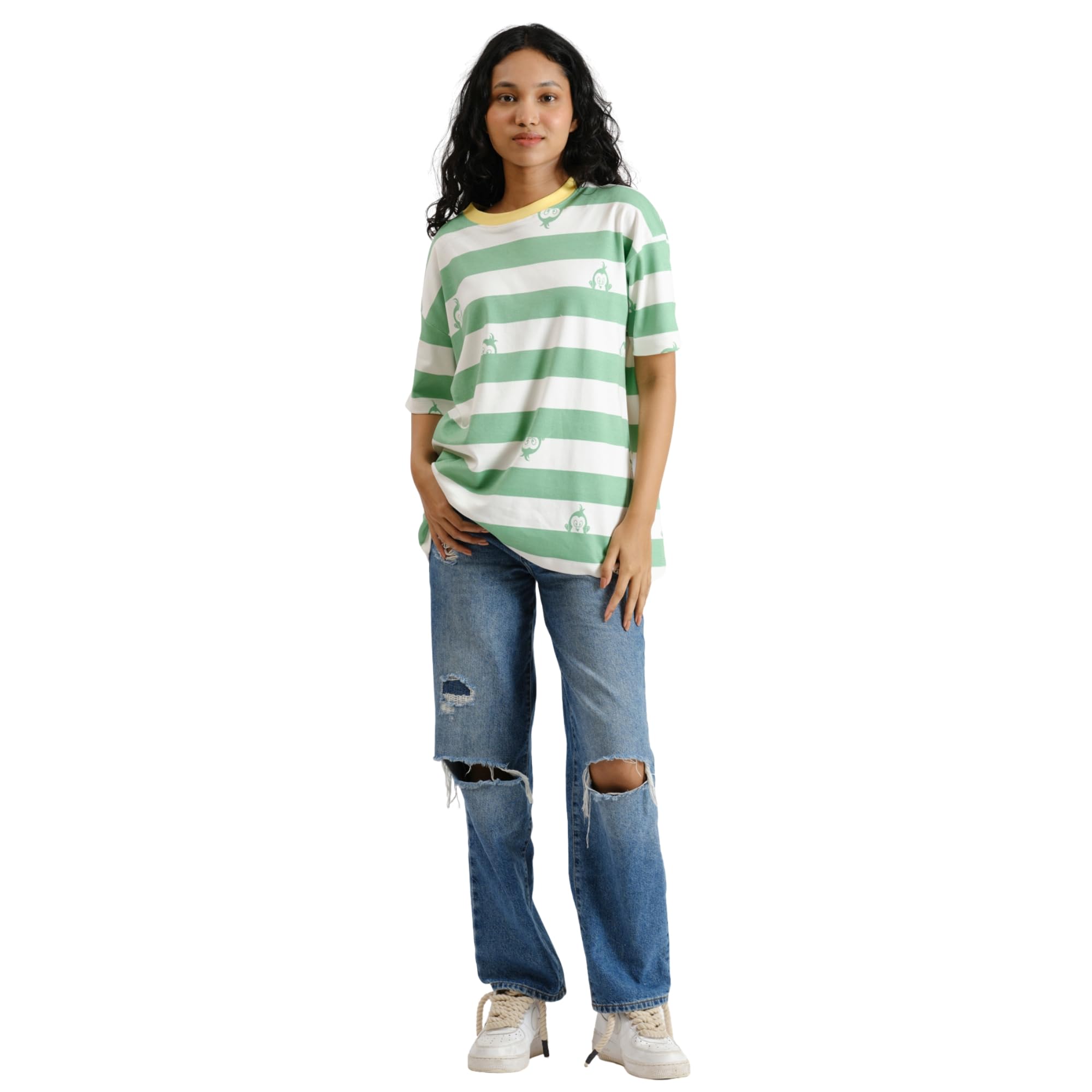 malle | Monkeying Around Oversized T-Shirt | Aqua Green-picture-42