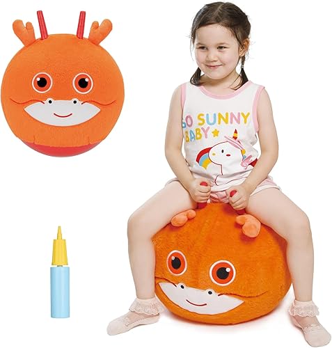 INPANY Pelota de tolva para niños, juguetes para exteriores, pelota animosa de ciervo con asas, juguete de hippity hop, pelotas de salto para niños