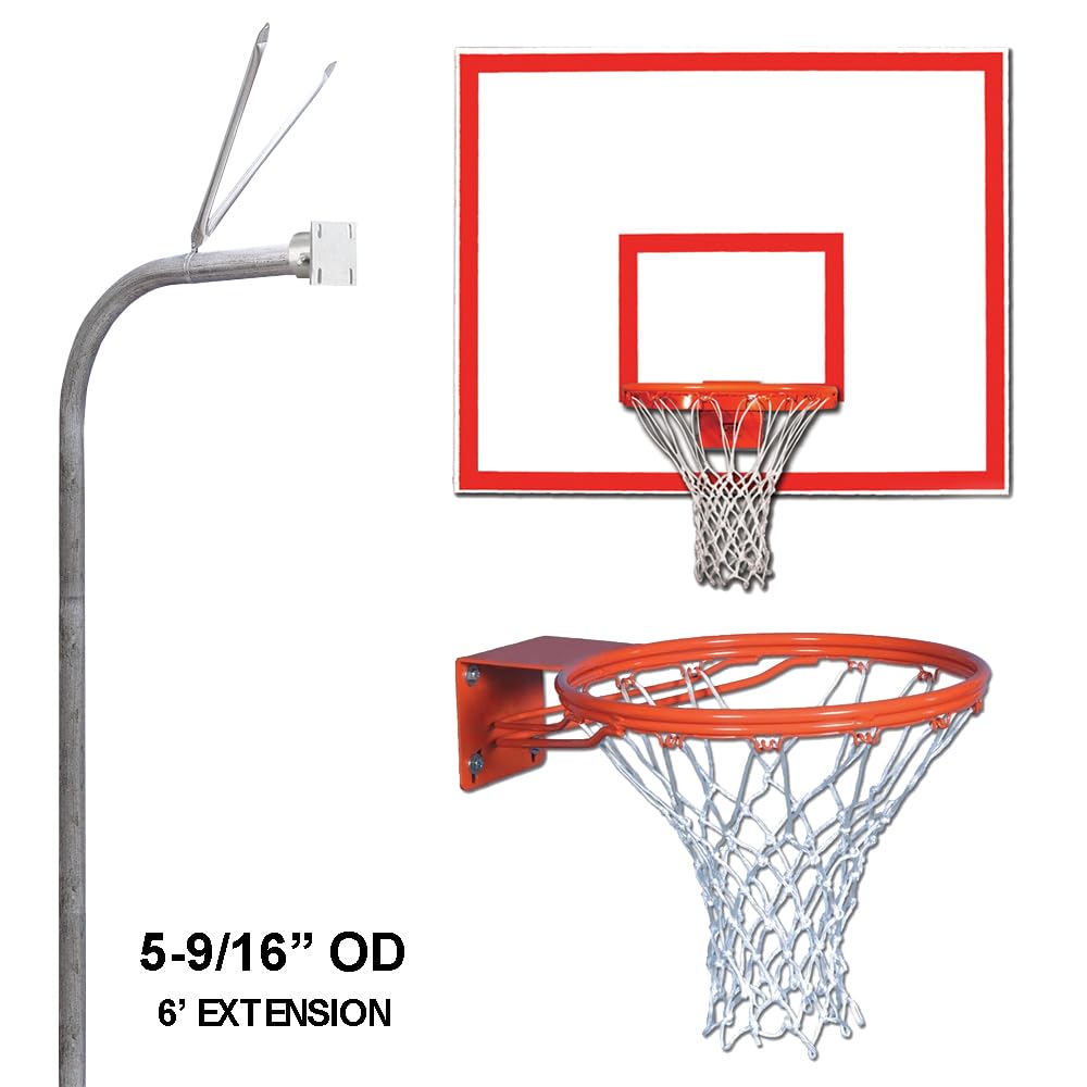 Generic Douglas Gooseneck 5-9/16 Rectangular Steel Basketball System
