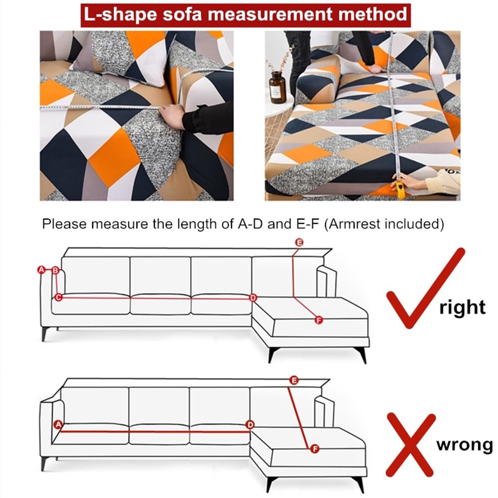 Sofabezug l Form, Jacquard Stretch Sofabezug, verdickter weicher und bequemer Stoff, Sofaschoner rutschfest für Wohnzimmer, staubdicht, Maschinen waschbar (Light Grey,3-Seater 190-230cm)