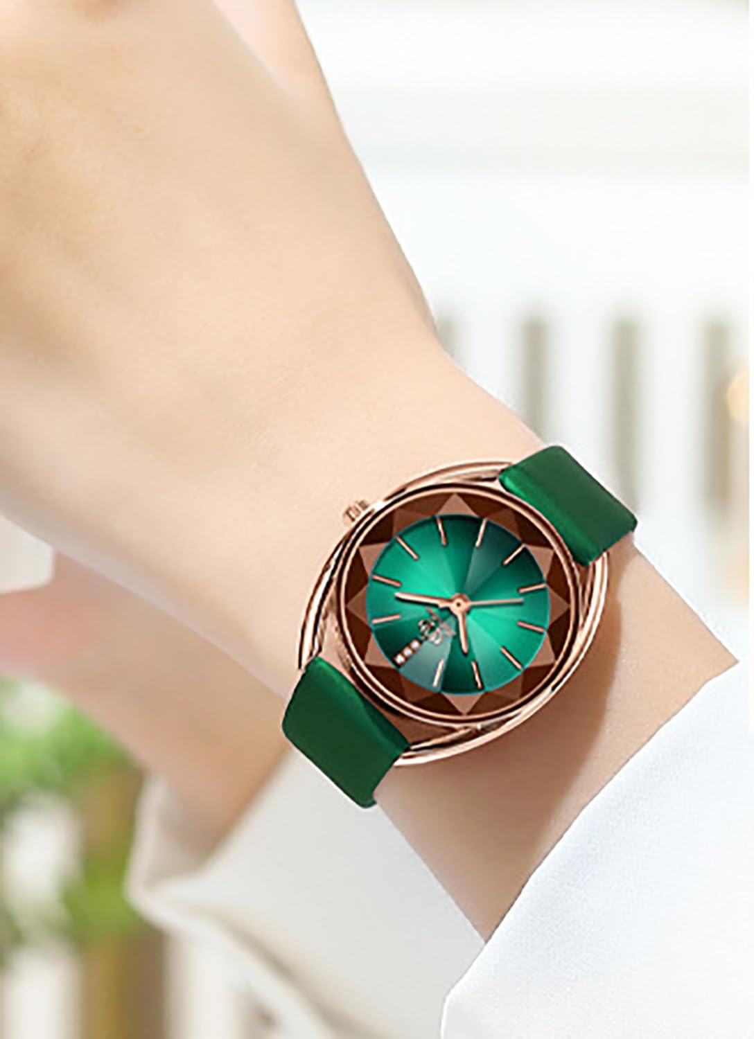 BESTKANG Elegante reloj para mujer con esfera grande, minimalista, de cuarzo, analógico, resistente al agua, perfecto para uso casual y formal, accesorio de moda