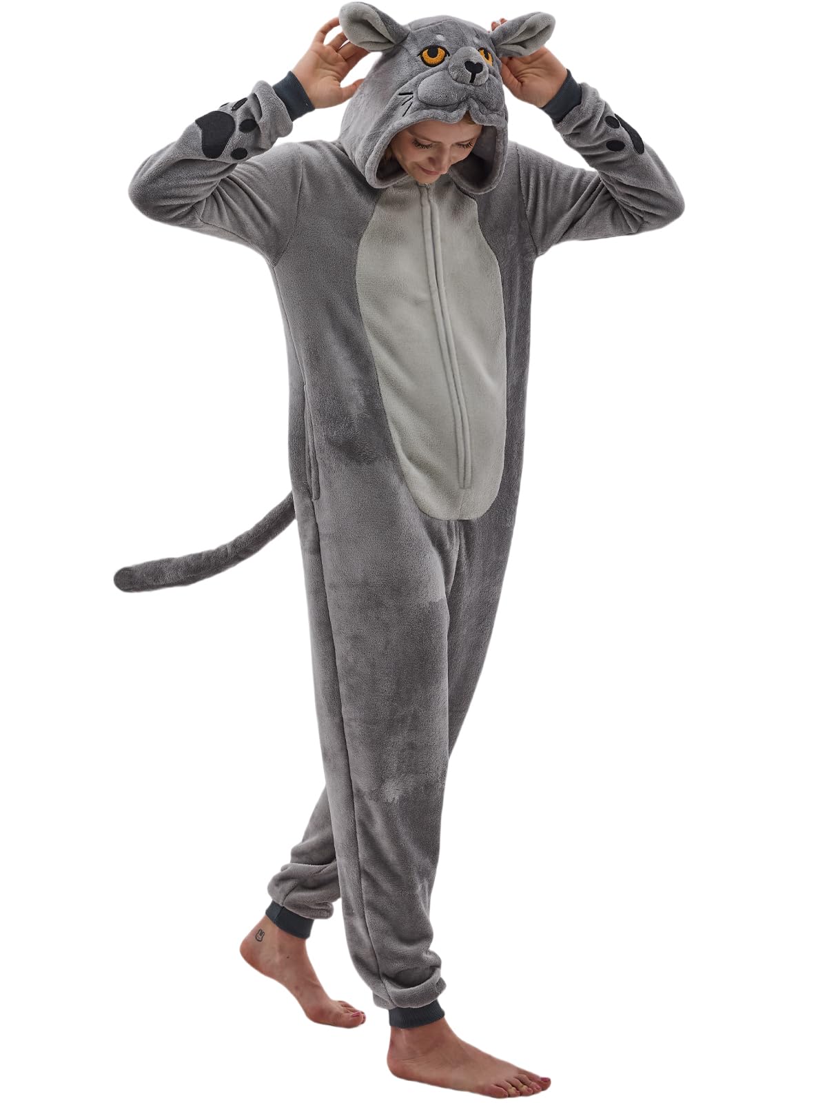 newcosplay Adult Unisex Flying Mouse Onesie Pajama Costume-picture-42