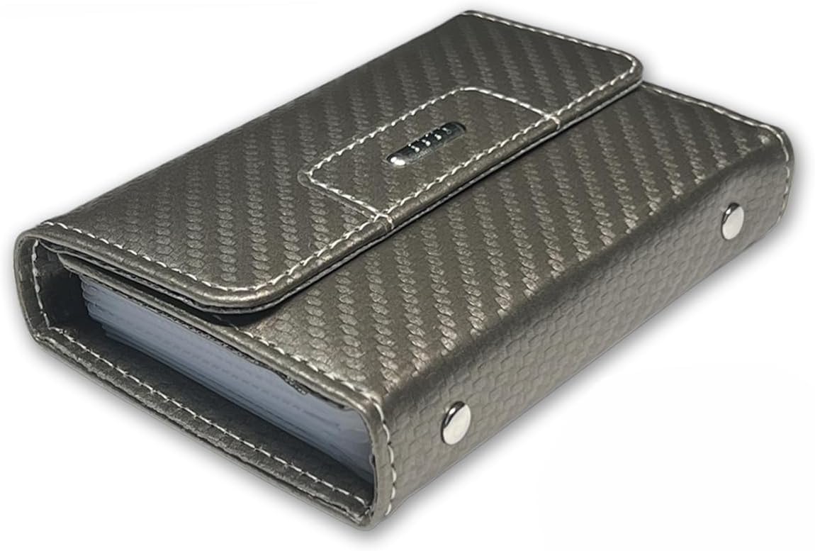 Credit Card Holder, Credit Card Holder and Credit Card Wallet for Men Women,Each Has 26 Card Slots for Organizers, Credit Card Holders Soft Leather Security Card Pack, grey, Leisure