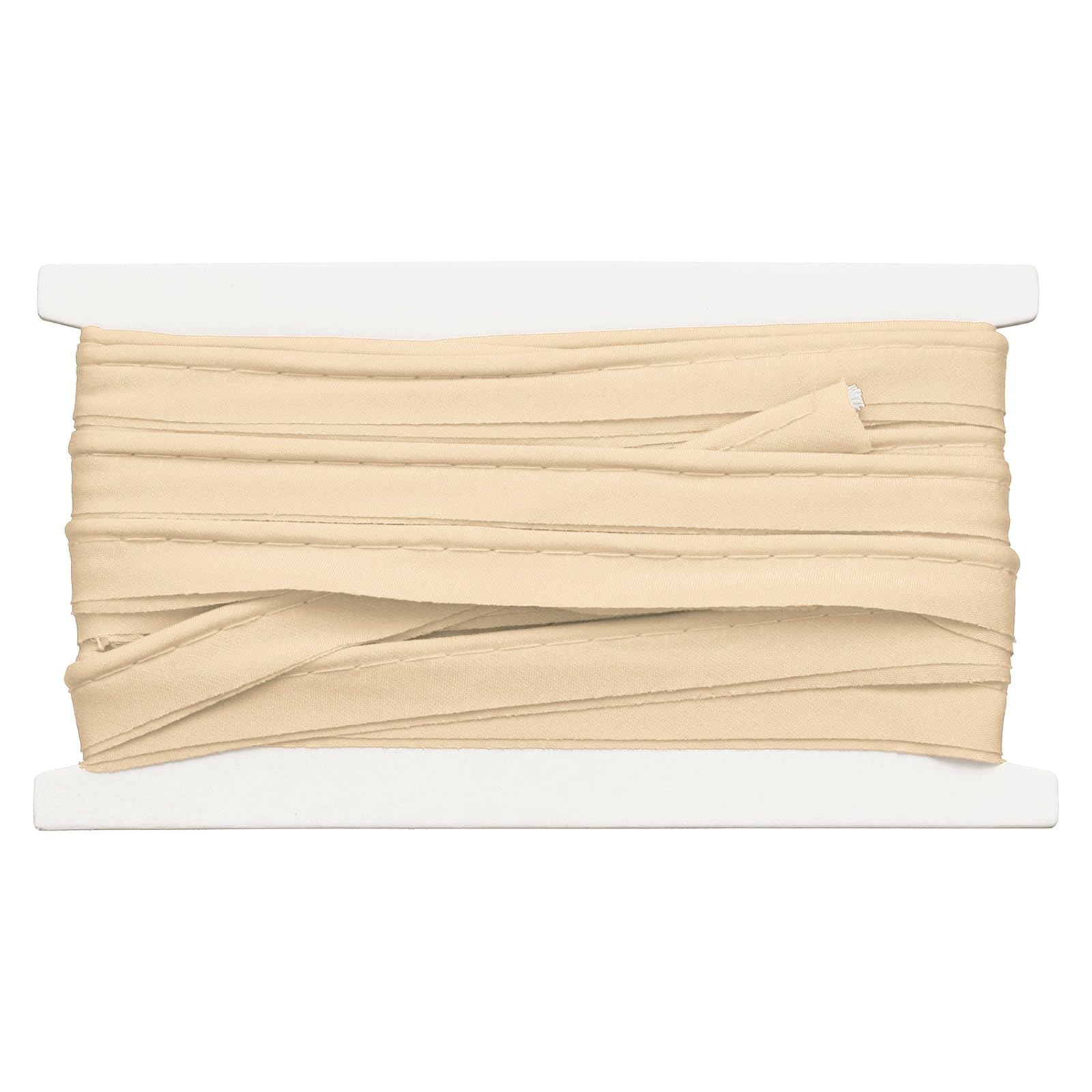 sourcing map Piping Trim Bias Tape, 1.5 cm 5.5M Cotton Folding Binding Tape with Welting Cord, Decorative Sewing Trim for Home Decor Sewing DIY Crafting Clothing Fabric Edge, Khaki