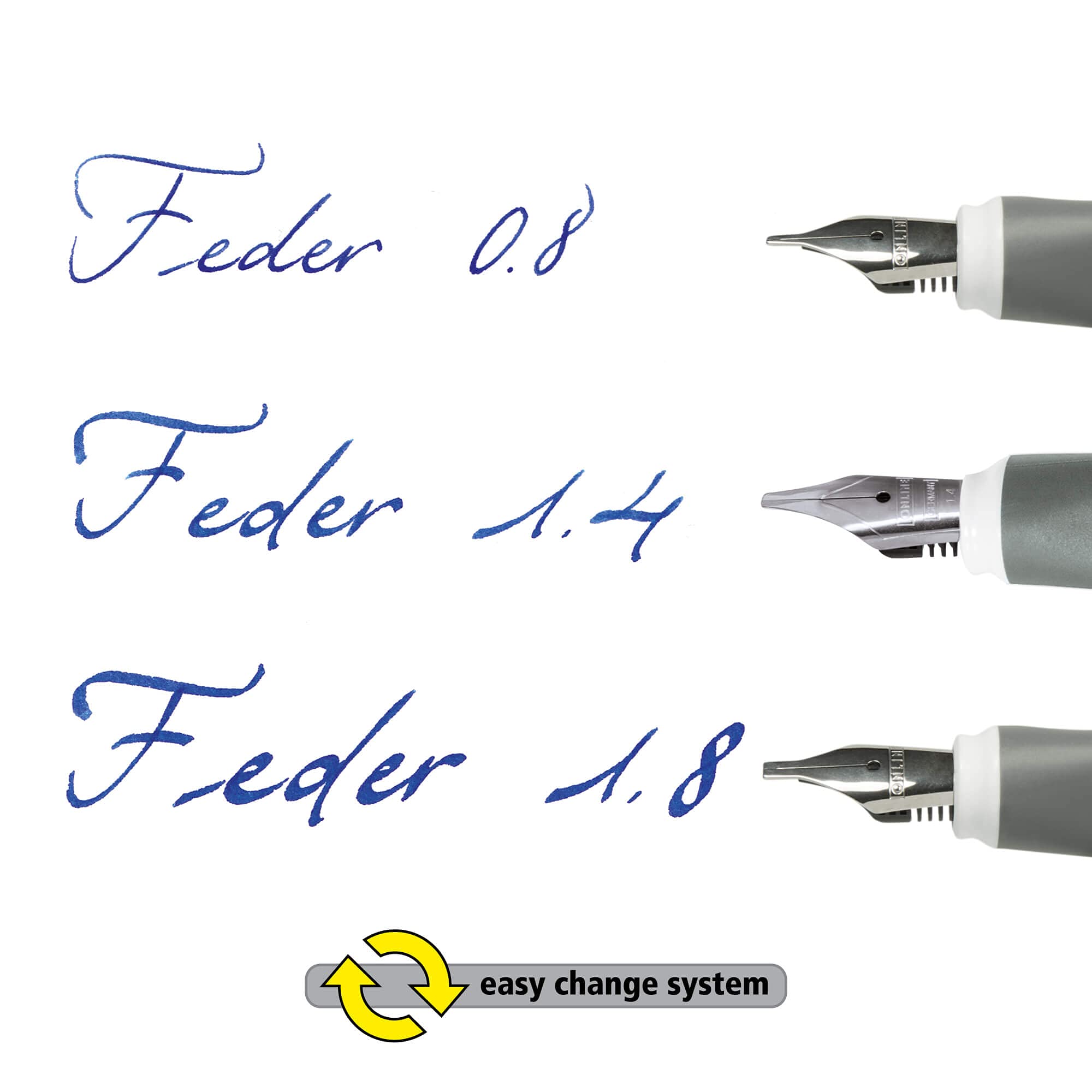 ONLINE Stylo De Calligraphie Air Noir Rose, 3 Plumes De Calligraphie Différentes, Pour Cartouches D'encre Standard Ou Convertisseur, Avec Encrier Encre Noire, En Coffret Cadeau 10046