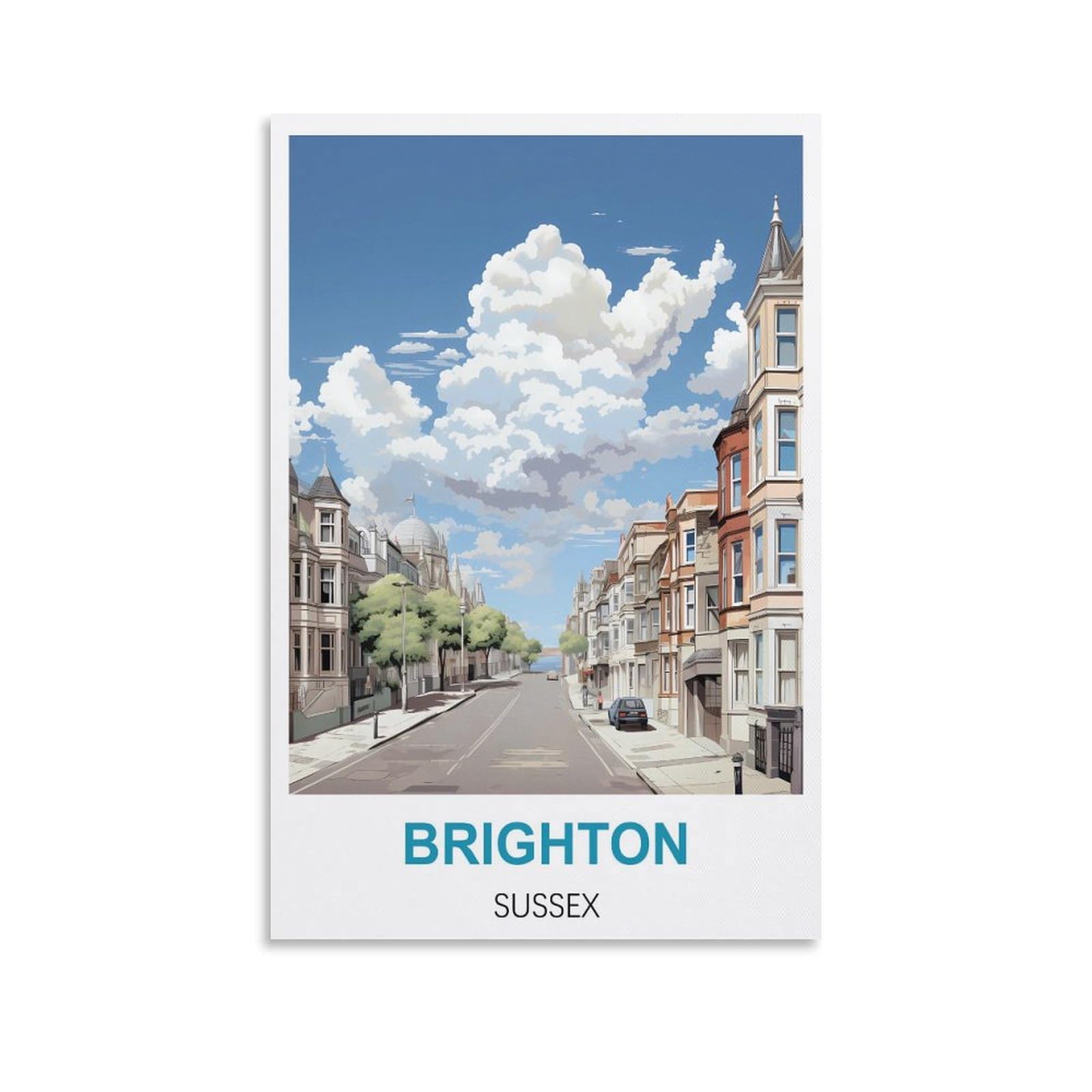 EZMLFA 5D Diamond Painting Kits,Brighton Sussex Diamond Art Kits Adults, Create Your Own Diamond Painting Full Drill Gifts for Home Decor 50x60cm