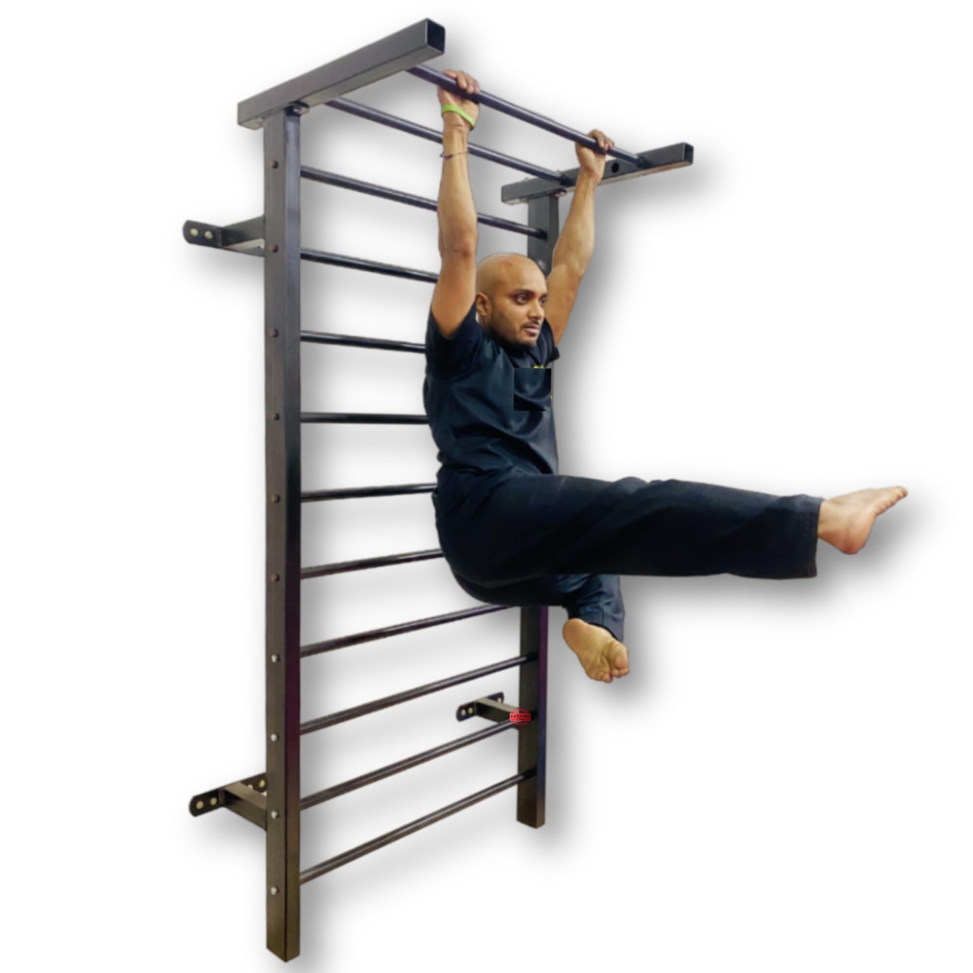 Hashtag Fitness Swedish Ladder Wall Bar for Home Gym - Multi-Purpose Fitness & Strength Training Equipment for pull ups, Stretching, Yoga-image-13
