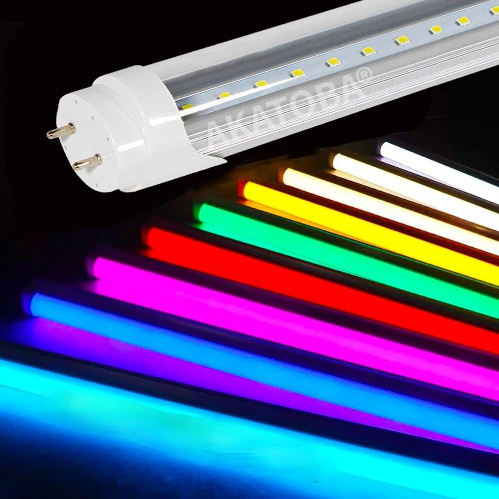 ネオン管　LED 120cm カラー蛍光灯 Amazon | カラーLED蛍光灯 40w型 直管型 120cm【片側給電】 高