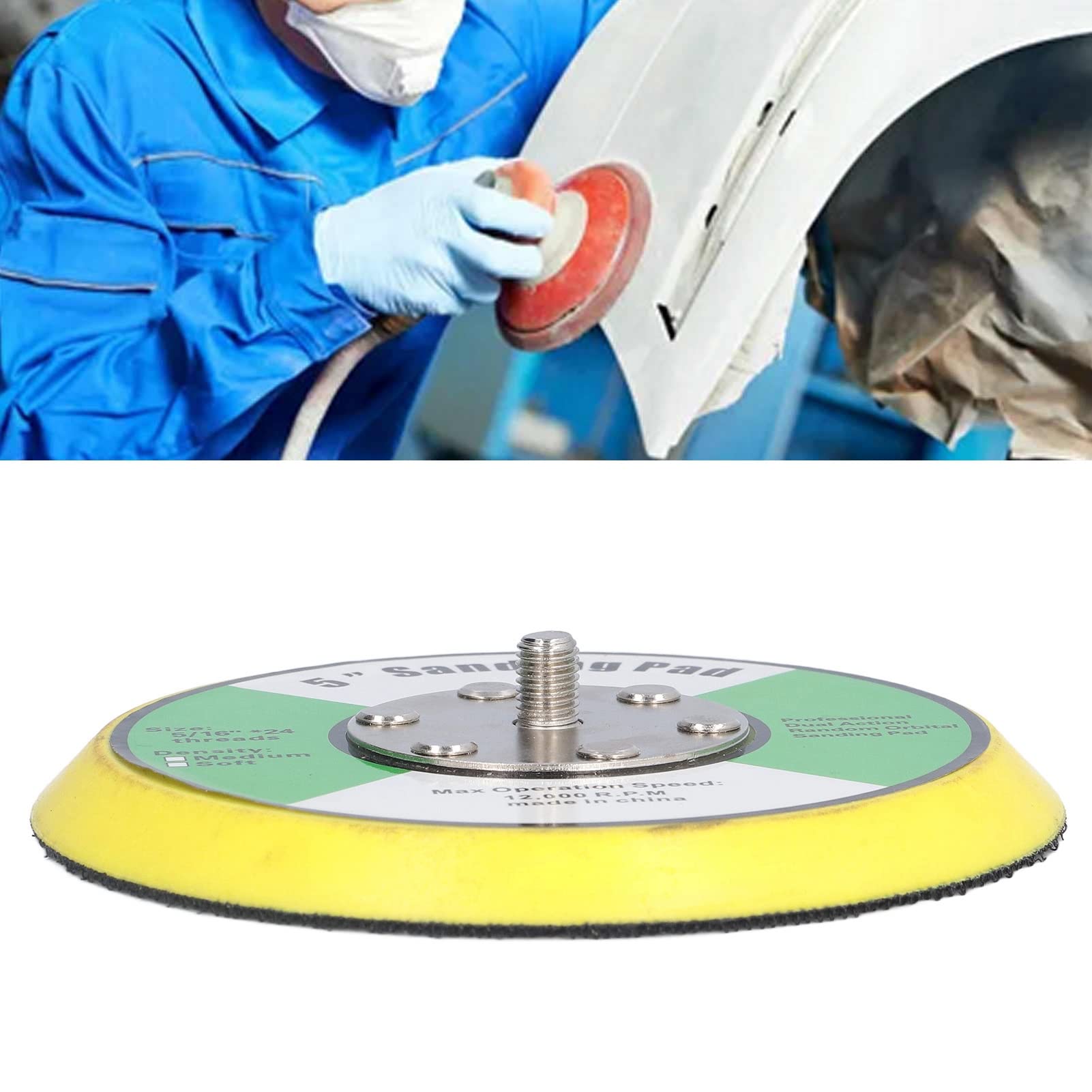 OKJHFD Piastre di Supporto con Gancio e Anello, Levigatrice ad Aria Lucidatore Platorello in PU per Lucidatrice per Auto Levigatrice ad Aria Levigatura Finitura Lucidatura (5)