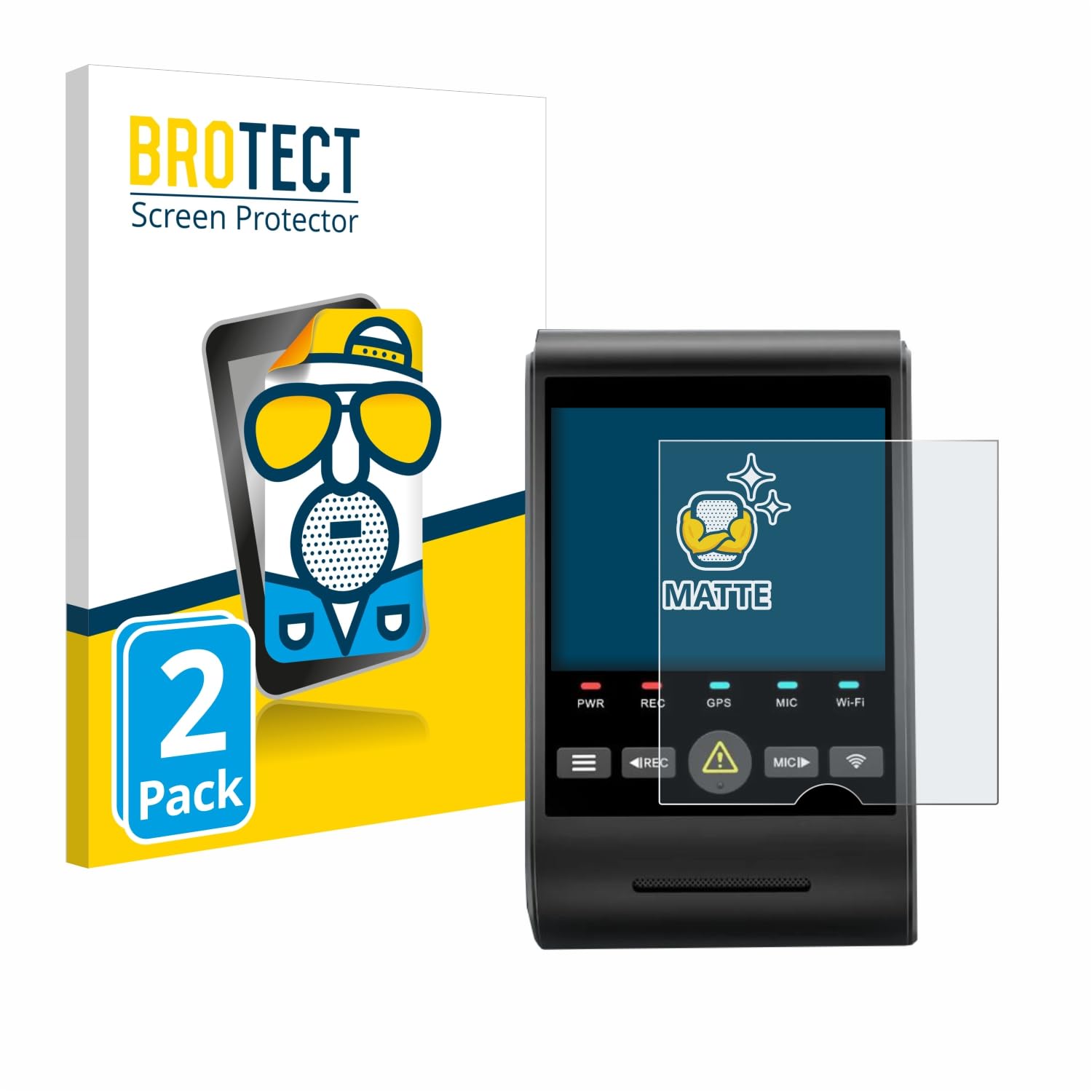 brotect Screen Protector Anti-Glare Compatible with VIOFO A229 PRO (2 Pack) Screen Protector Matte, Anti-Fingerprint Protection Film