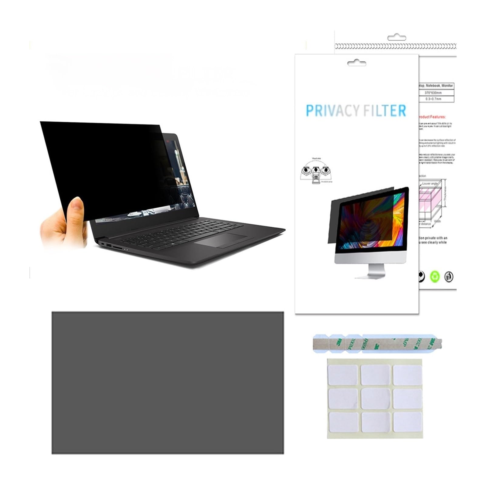 Filtro privacidad para portátiles, Funda para portátiles HP 11,6 a 27 Pulgadas: Accesorios Escritorio Resistentes a los arañazos WGHGCF(24inch/51.8x32.5CM)