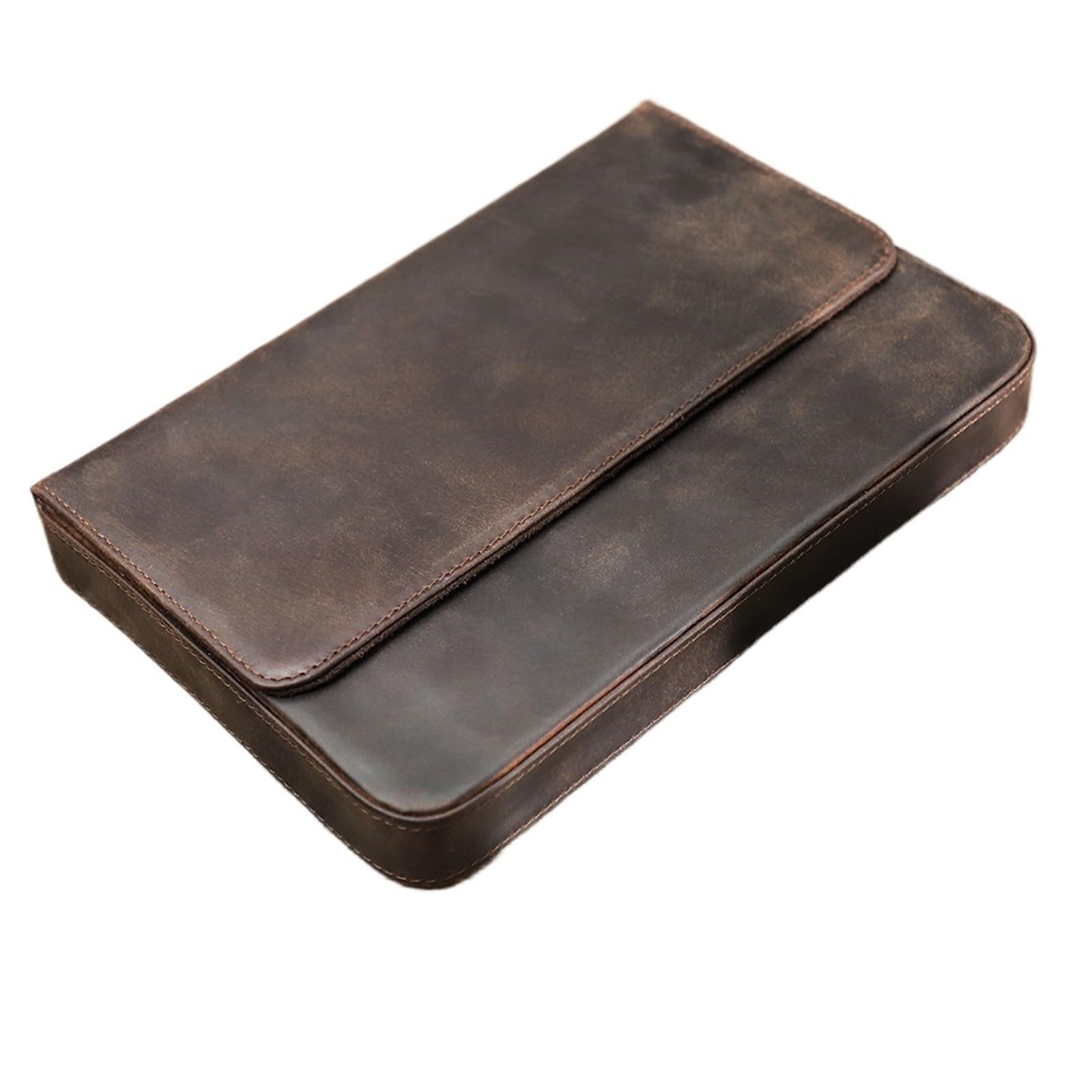 Estuche de Cuero Estuche de Cuero con 12 Ranuras for Pluma estilográfica, Estuche for Oficina, Escuela, papelería, Estuche for Guardar bolígrafos con Bandeja extraíble.(Coffee)