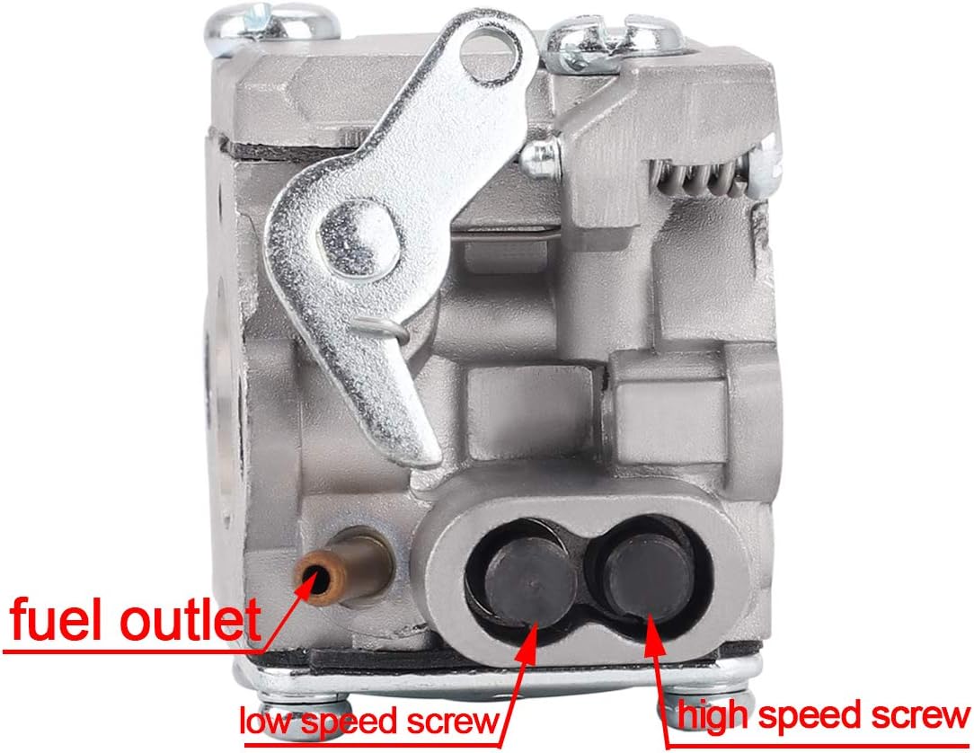 Hipa WT-827 Carburetor with Fuel Filter Tune-Up Kit for MTD Bolens BL100 BL150 BL250 BL410 Yard Man Machines YM70SS 120R 121R 2800m Y28 Y725 YM1000 YM1500 YM320BV YM400 Weedeater