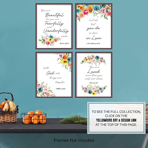 Miniatura 7 de Inspirational Quotes Wall Decor - Bible Verse Wall Art - Religious Scripture Decor - Christian Art - Unique Gift for Women - Blessed Decoration -