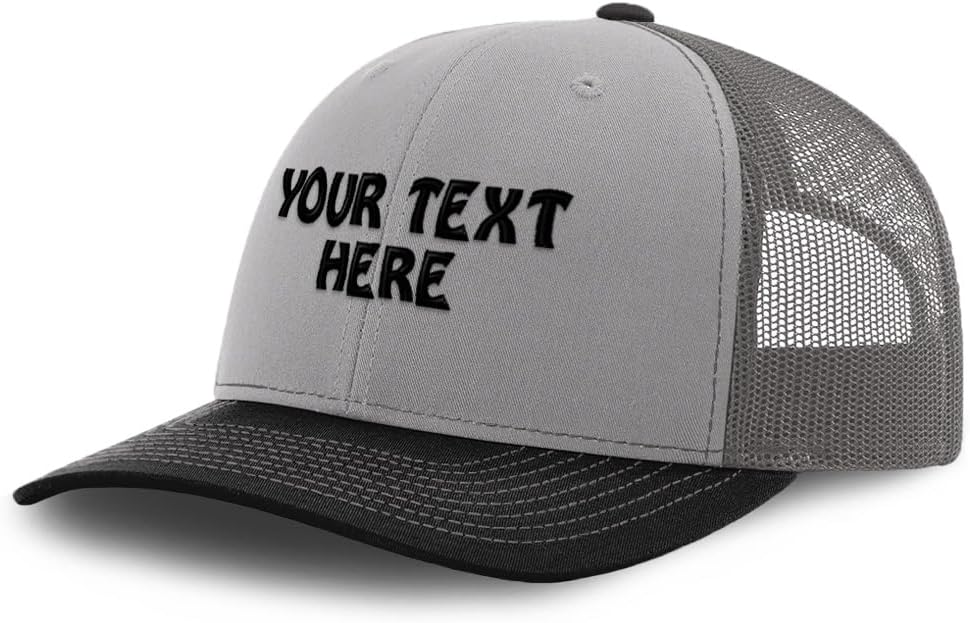 Richardson Mesh Trucker Hat Custom Hat Personalized Text Polyester Baseball Cap
