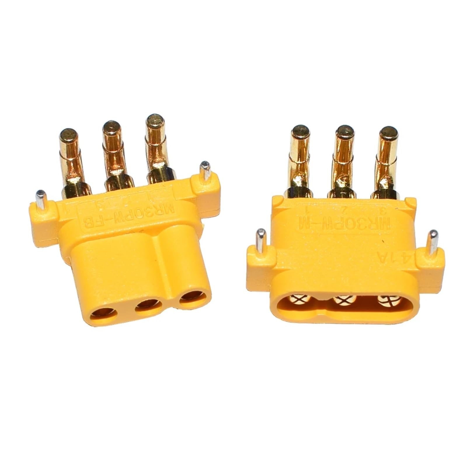 10PCS MR30PW MR-30 PCB 3-pin PCB Männlich Weiblich 2mm Rundstecker Stecker for RC Lipo Batterie multicopter Flugzeug Auto Spielzeug(10 PCS MR30PW-M)