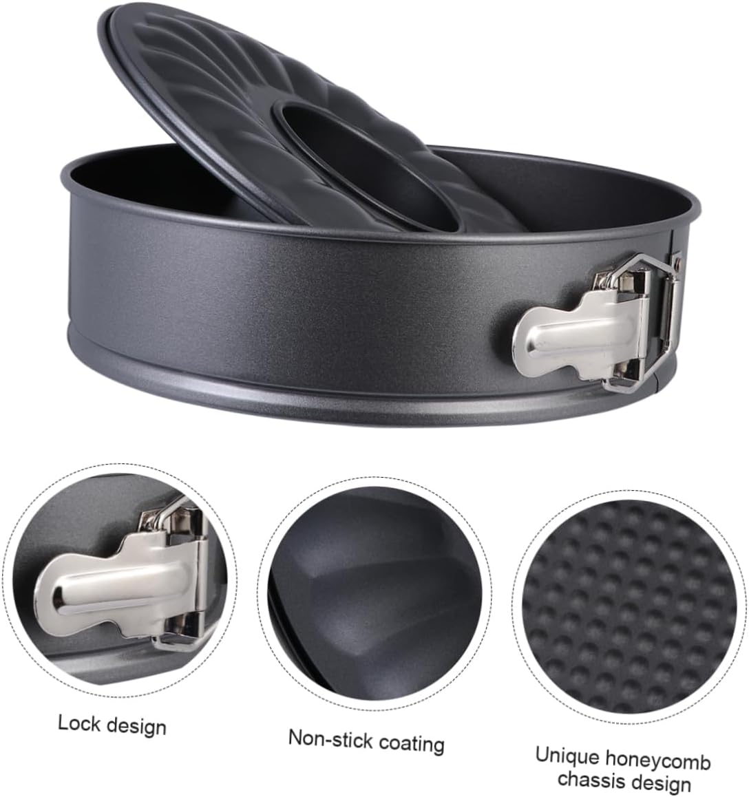 VOSAREA 1pc Chimney Design Cake Mould High Carbon Steel Round Bakeware for Muffins Chiffon Cheese Mousse and for Home and Bakery Use