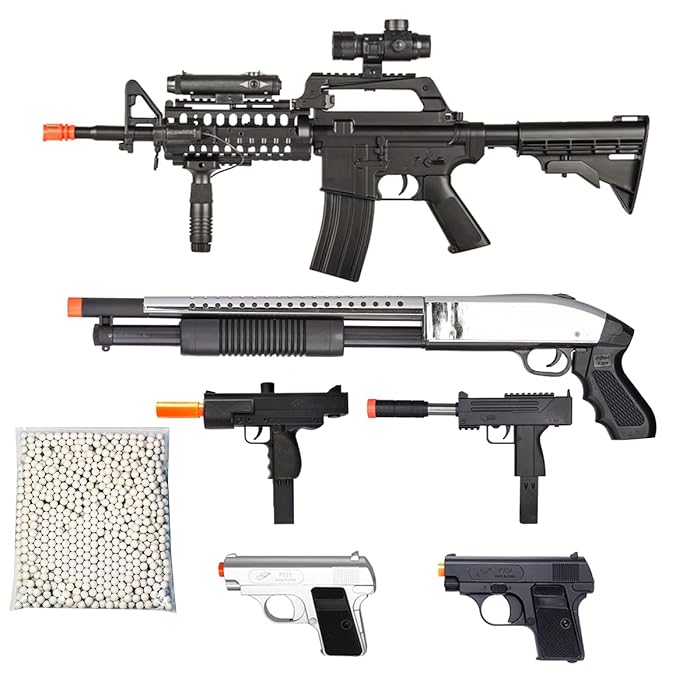 Buy Airsoft Toy Gun Package Bundle All in One with Powerful Spring