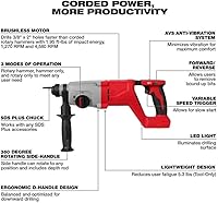 Vista 2 de 2613-20 para MiIwaukee 18V sin escobillas 1" más martillo rotativo con mango en D - (herramienta desnuda)