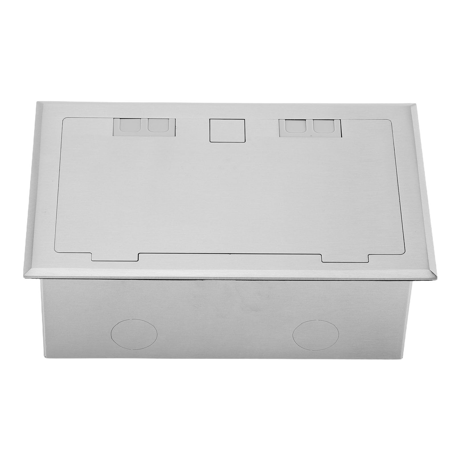 Topiky Scatola di Derivazione da Incasso a Pavimento, Kit Presa Piatta in Acciaio Inossidabile Impermeabile con 2 Porte USB, Presa Elettrica da 4KW 16A, per Ufficio Domestico in Marmo