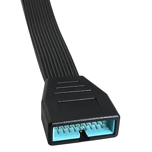 Miniatura 3 de 1 unidad USB 3.0 19/20 pin macho a USB 3.0 20 pin hembra extensor, cable de extensión de cabecera USB 3.0, adaptador de placa base de 1 unidad