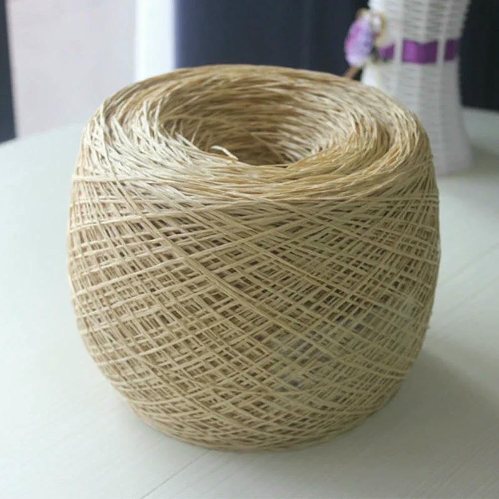 XDMING 700m Long Extra Fine Japanese Paper Raffia Yarn for Crochet Baby Straw Hat Bags Hand Knitting Summer DIY Thread Smooth Soft 250g