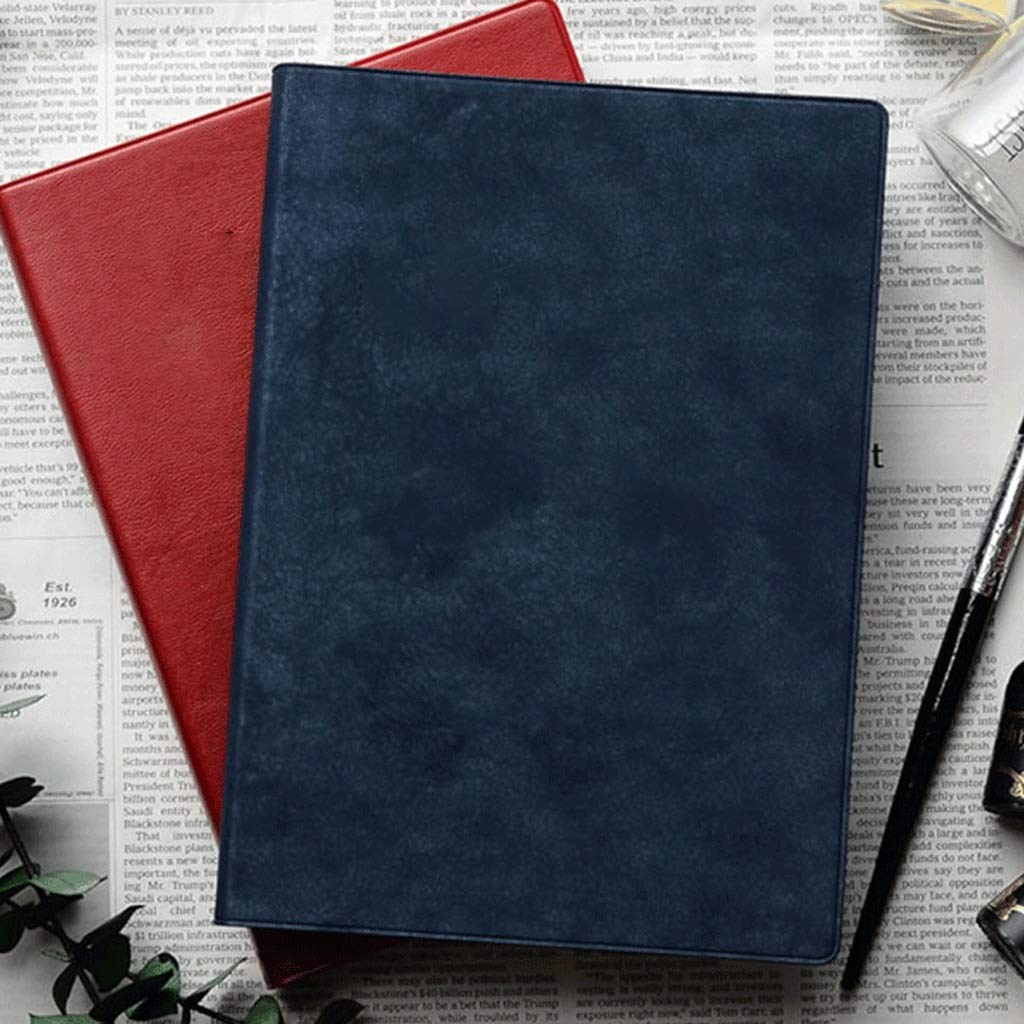A5 Diario Imitación Cuero Superficie Suave Cuaderno Páginas Interiores Protección de Ojos Bloc de notAP Portátil Home School Suministros de Oficina (Color : Red)