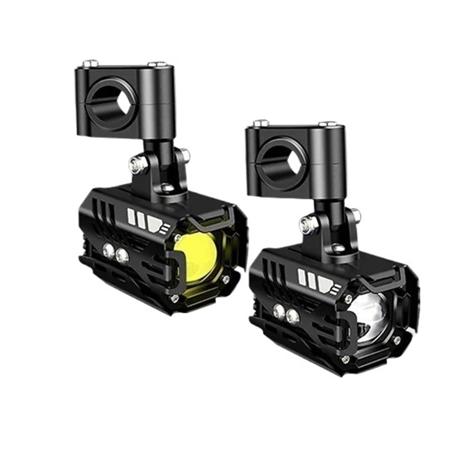 Générique Phare Avant Moto 1 Ensemble De Phares LED Supplémentaires pour Motos 80W, Assemblage Double Couleur pour BMW R1200GS F850GS F750GS LC pour Adventure