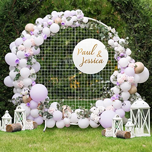 OGL 1.8M Wedding Party Arch Mesh Backdrop Stand White Round Hoop Decoration Circle Metal Frame Photo Balloon Flower Display