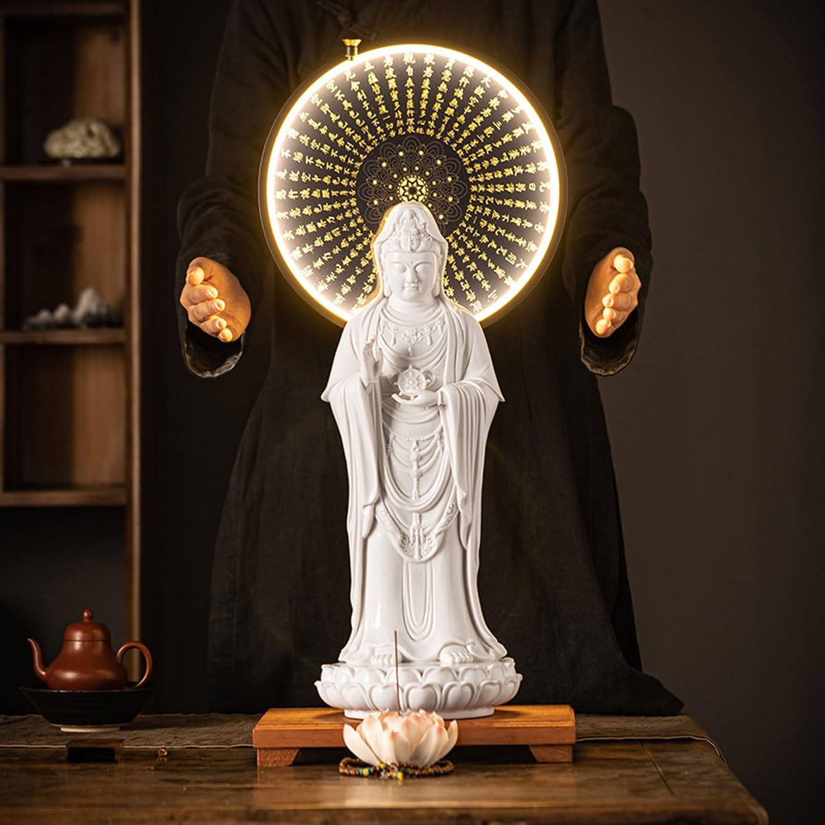 Amazon.co.jp: LEDライト付き 陶器製 倒流香炉（中国風）— ご自宅や