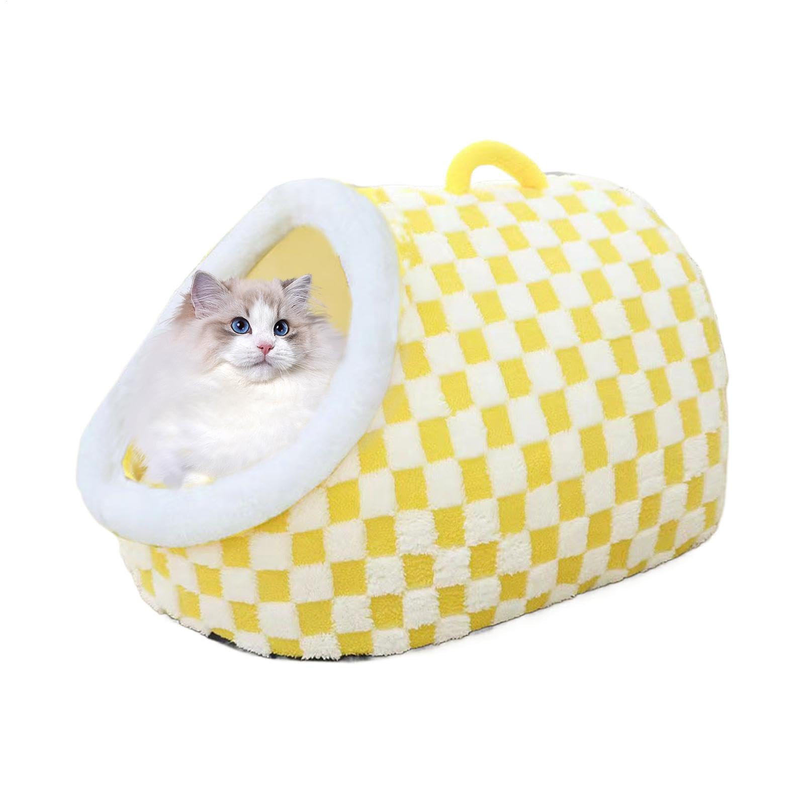 Cave Bed Slippers for Cats | Indoor Soft Calm Pet Sofa Bed | Slipper Type Cat Bed for Small Dogs | Removable Mat with Non-slip Bottom Washable Warm Cozy Pet House Cat Slipper Bed Cave Pet House