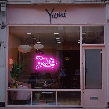 Amazon.co.jp: ネイルネオンサイン、ホットピンクネイルLED