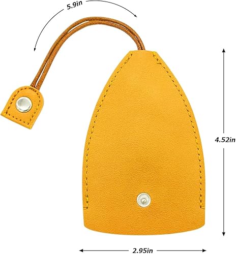 Miniatura 2 de Moioee Funda para llaves de automóvil, 2 bolsas creativas extraíbles para llavero, de piel sintética, gancho protector de gran capacidad para llaves