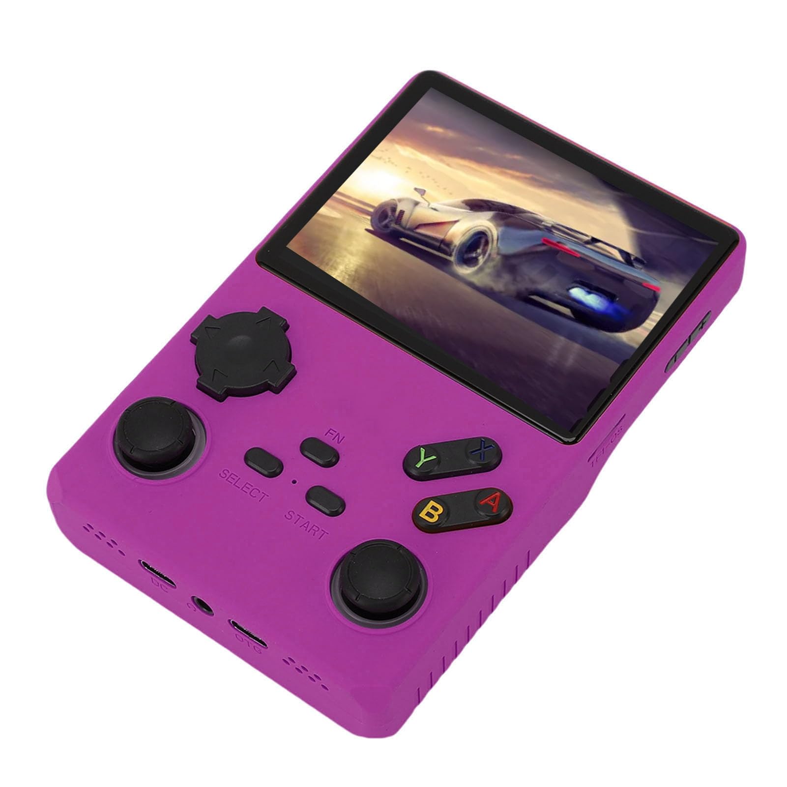 Sxhlseller Console di Gioco Portatile retrò, Schermo da 3,5 Pollici con Risoluzione 640x480, Chip Quad Core RK3326, Scheda di Memoria da 256 GB, 35000 Giochi, unità di Gioco Portatile Viola (PURPLE)