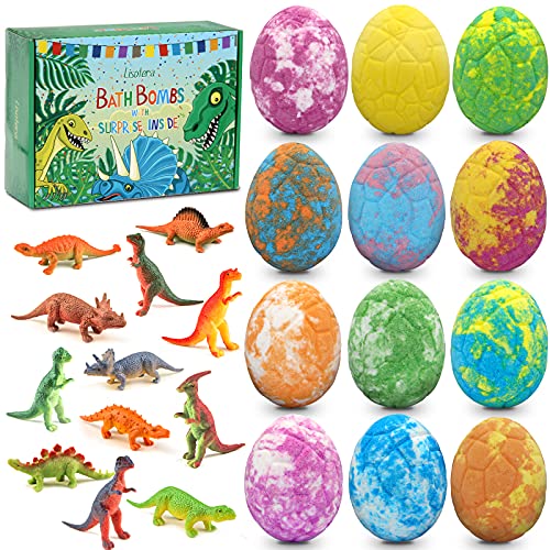 Bath-Bombs-for-Kids-with-Toys-Inside-for-Girls-Boys-12pcs-Bulk-Large-Surprise-Colorful-Dinosaur-Egg-Bubble-Bath-Fizzies-Gentle-and-Kids-Safe-for-Birthday-Gift-Easter-Eggs-Stuffers-Christmas