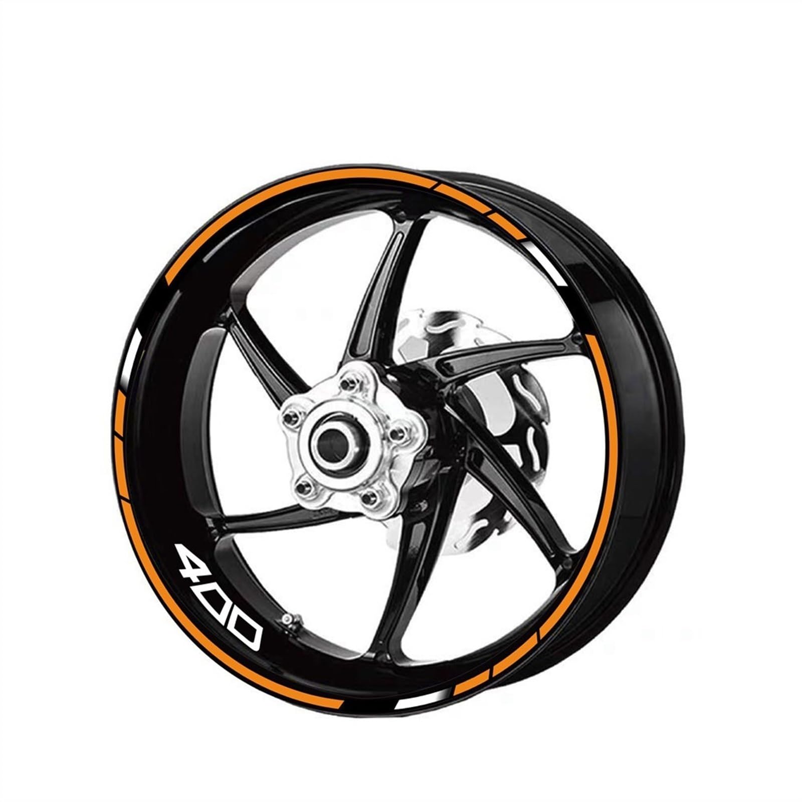 Stickers Motorcycle Wheel Stickers Night Reflective Decorative Rim for Kawasaki Z400 Z-400 Z 400(Style 6)