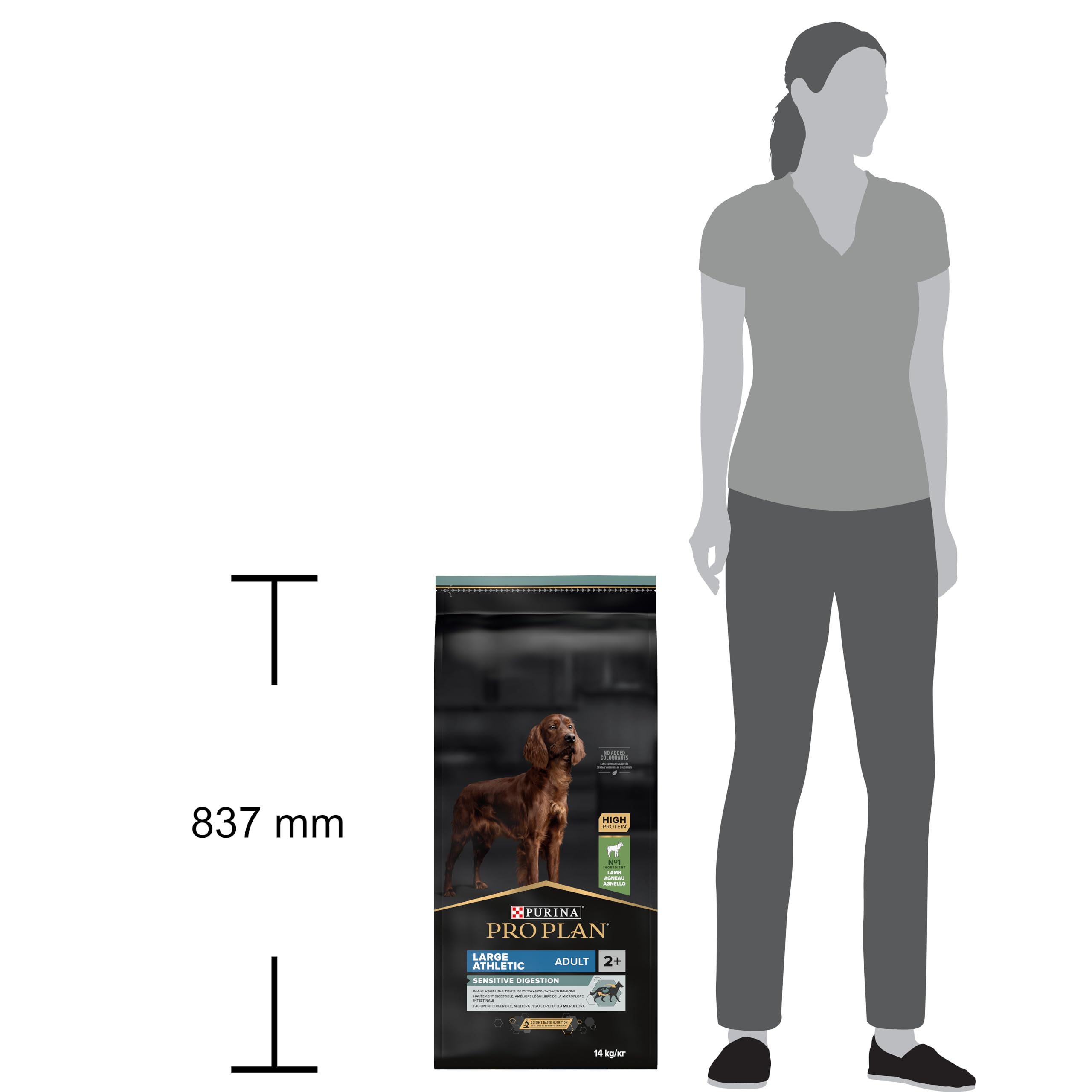 PRO PLAN | Sensitive Digestion | Large Athletic Adult | Karma dla psów bogata w Jagnięcinę | 14 kg