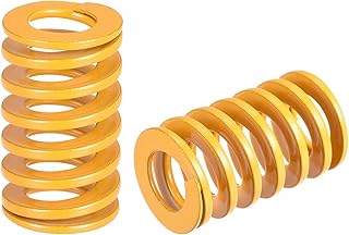 uxcell 3D Printer Die Spring, 16mm OD 25mm Long 2pcs Spiral Stamping Light Load Compression Mould Die Springs for 3D Printer Electric Part, Yellow