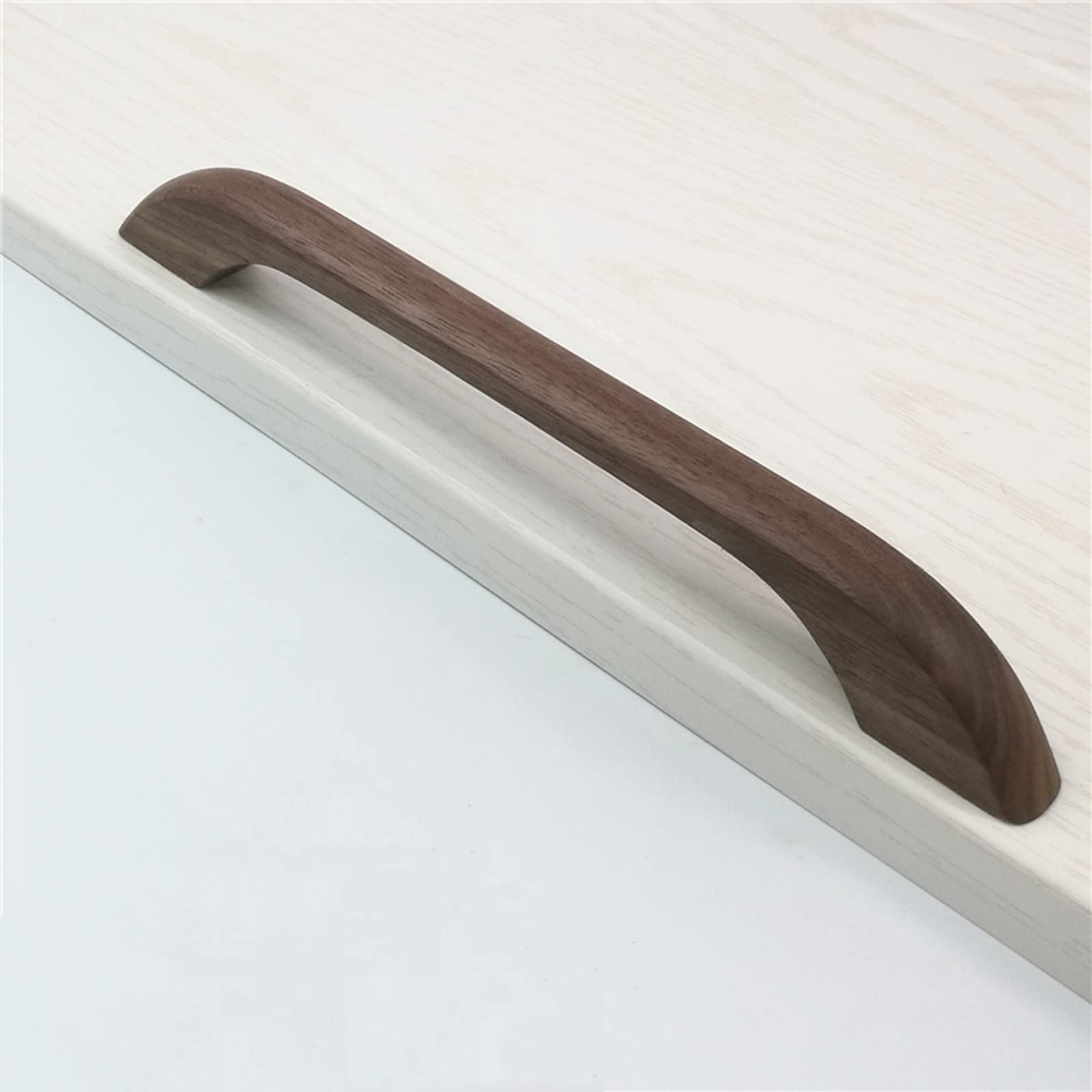 Wooden Cabinet Handles Solid Wooden Drawer Pull Furniture Cabinet Hardware, for Furniture Drawer Cupboard Dresser Shoesbox Wardrobe Kitchen (96mm,Black Walnut)