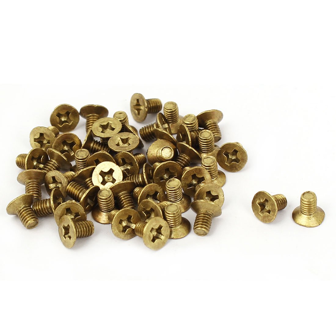 Uxcell Brass Sourcingmap M3 X 5Mm Phillips Drive Head Countersunk Screws Gb819 50 Pcs