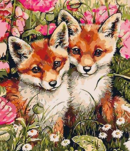 Kit Broderie Point de Croix Renard Estampé pour Moments de Détente et Déco