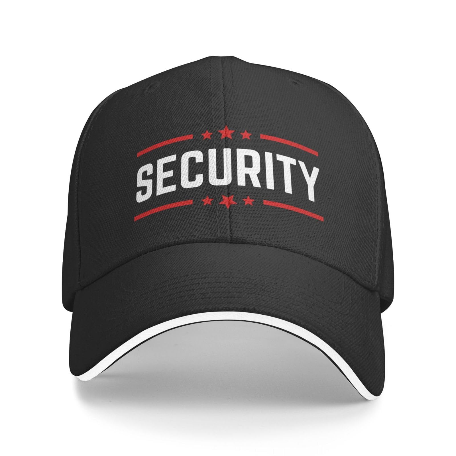 Melbrakin Unisex Black Security Baseball Hat For Men Women Trucker Hats