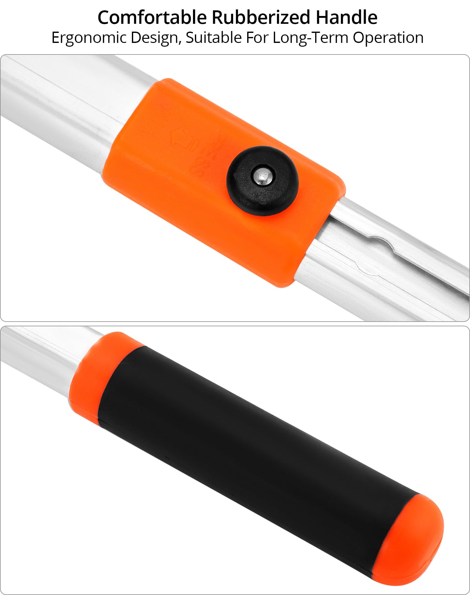 QWORK® secateur telescopique 66-103CM, acier allié SK5, ouverture maximale 10 cm